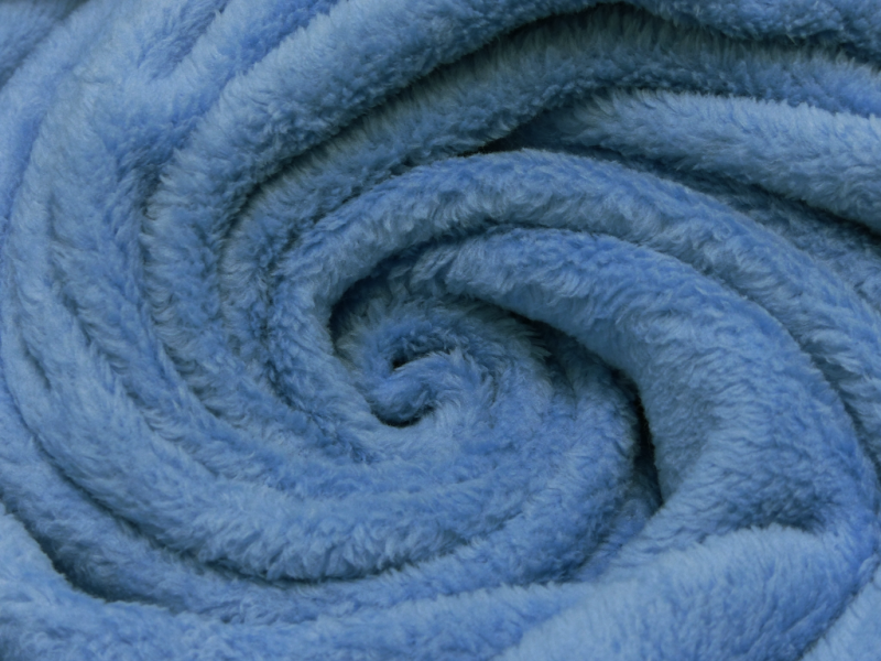 Uni Kuschelfleece blau